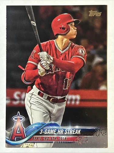 2018 Topps Update, Shohei Ohtani 3-Game HR Streak RC, Card #US189