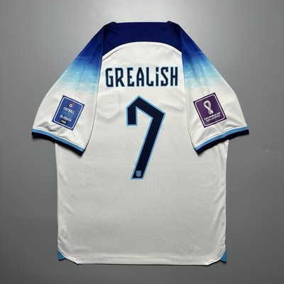 ENGLAND NIKE 2022 WORLD CUP FOOTBALL JERSEY #7 GREALISH SIZE “M