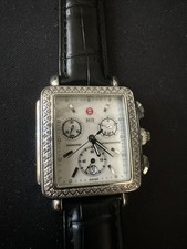 Michele Deco Diamond Bezel Mother of Pearl Women's Watch New Bands And Batteries