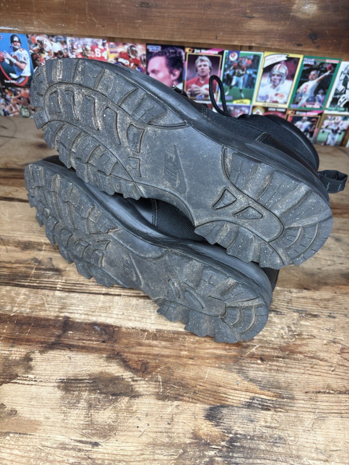 Nike Manoa Water Resistant Leather Boots Triple Black ACG Mens 9 456975-001