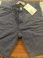 H M Toddler Boy Pants Blue 100 Cotton Elastic Waist Back pocket 6-7y