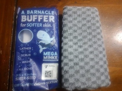 JJ KENT MEGA Minke Exfoliating Washcloth - Reusable X-Large, Grey 