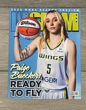 Paige Bucekers Signed 8x10 autographed Slam photo Dallas Wings UCONN BECKETT BAS