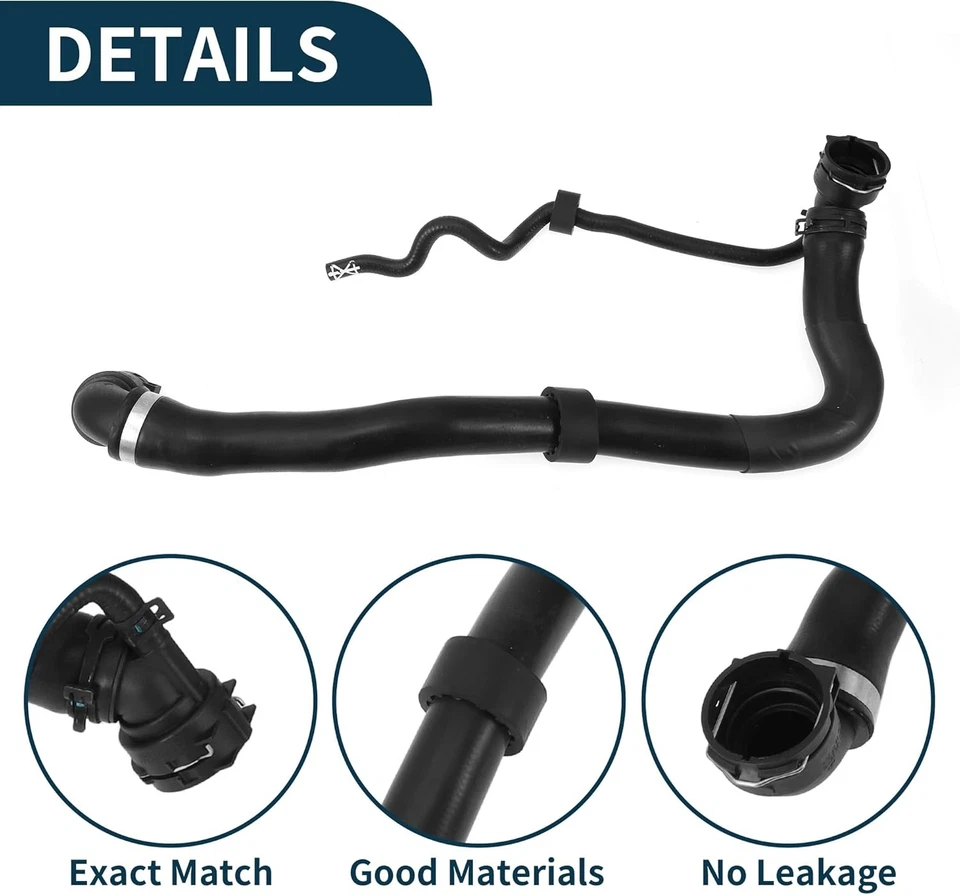 Radiator Hose Heater Hose No.5N0121101G for Volkswagen Tiguan 2009-2018 Black Ru - Image 4 of 4
