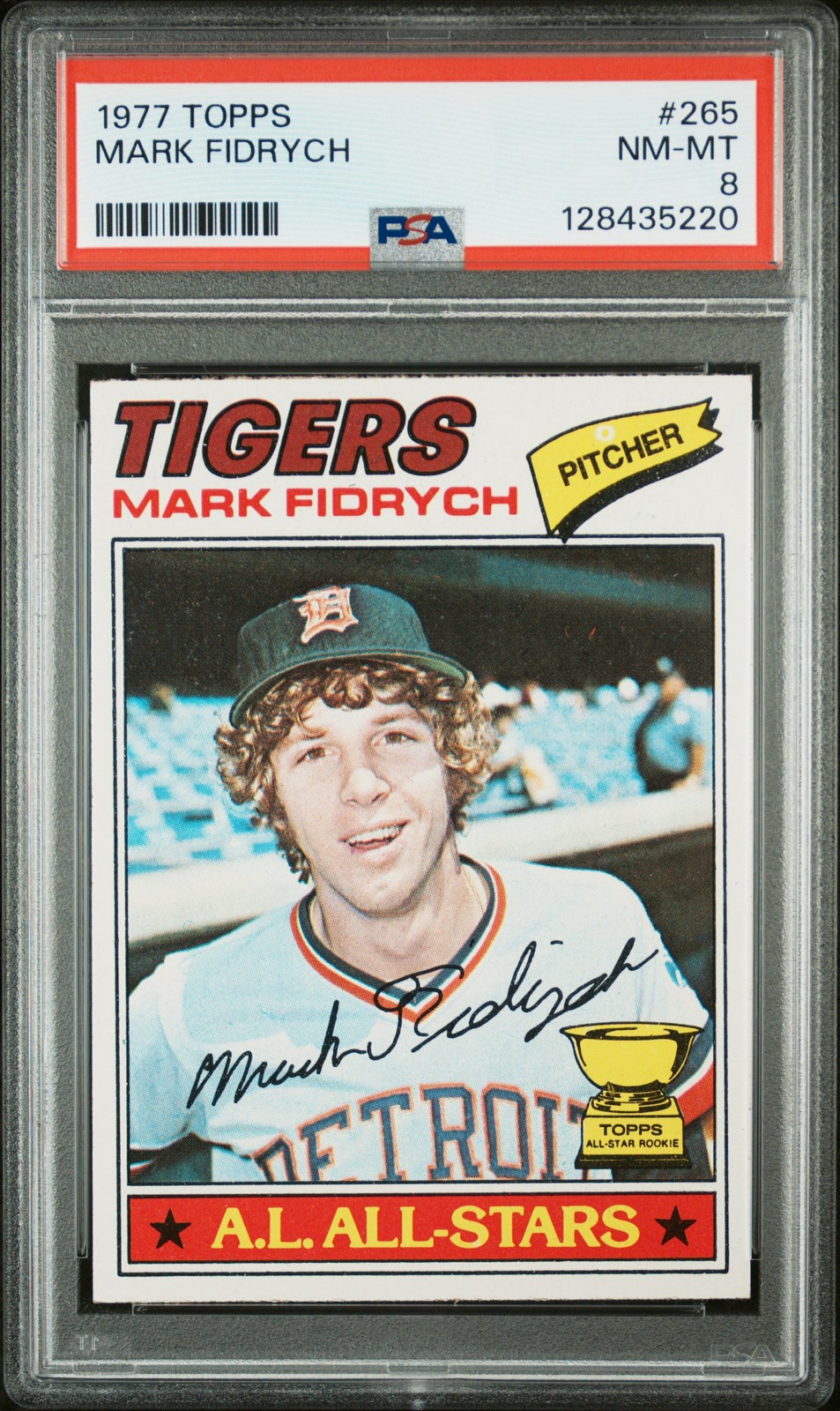 1977 TOPPS #265 MARK FIDRYCH ROOKIE RC PSA 8