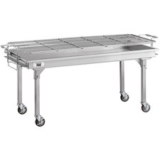 60" Heavy-Duty Charcoal Grill with Adjustable Grates, Removable Legs, and Cover