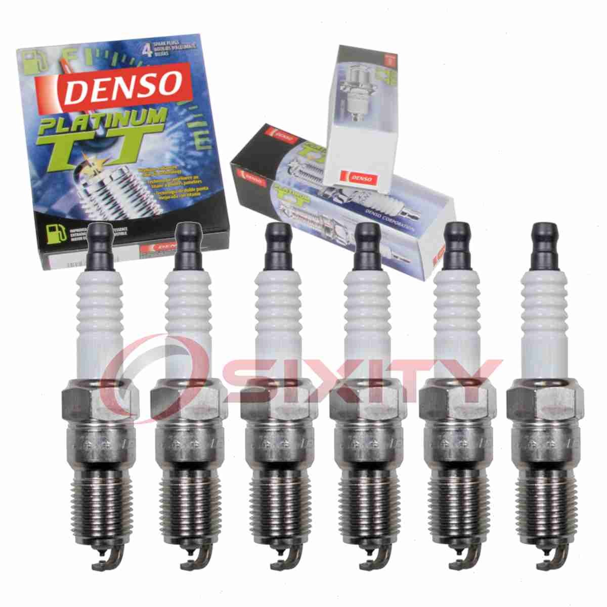 6 pc Denso Platinum TT Spark Plugs for 2007-2010 Mercury Mountaineer 4.0L V6 qe