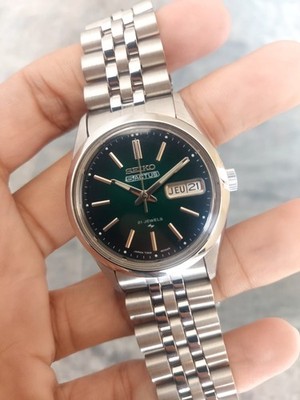 Seiko 5 Automatic Ref. 6309-8300 | 21 Jewels | Japan-Made | Green Sunburst Dial 