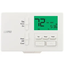 Lux Pro Home Thermostat for ac and Heating; 1 Heat, 1 Cool, Model P711 7-Day