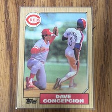 Topps 1987 Topps Dave Concepcion #731 Cincinnati Reds Baseball Card Original