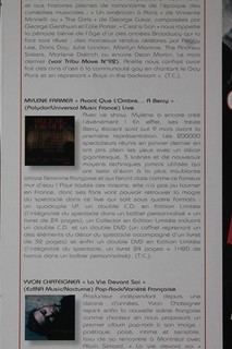 MYLENE FARMER ARTICLES DE PRESSE SUR PAGES NON DECOUPEES 2006