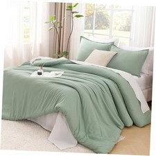 King Size Comforter Set Sage Green, 3 Pieces King 104"x90" 01 - Sage Green