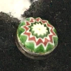 Vintage SINGLE Earring tested 925 STERLING SILVER Pierced Stud Murano Millefiori