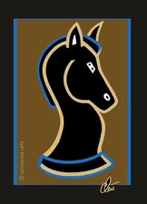 JACQUELINE DITT - Chess Piece - Mini ACEO Ltd. Print Graphic Miniature Ger.sign.