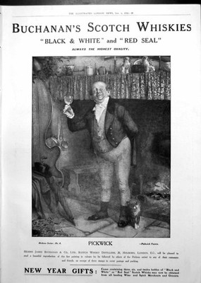 Old Print Buchanan'S Scotch Advert Pickwick Floods Sea Wall Breach 1913 0 20th