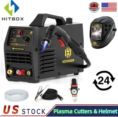 55A Non Touch Pilot Arc Plasma Cutters 110/220V IGBT Inverter HF&Helmet US SHIP