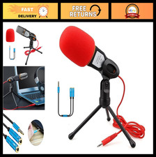 Omnidirectional Condenser Microphone with Desktop Stand for PC, Laptop, Gaming,