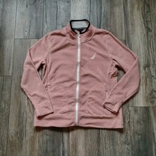 Womens Pink Full Zip Fleece Size Large Nautica