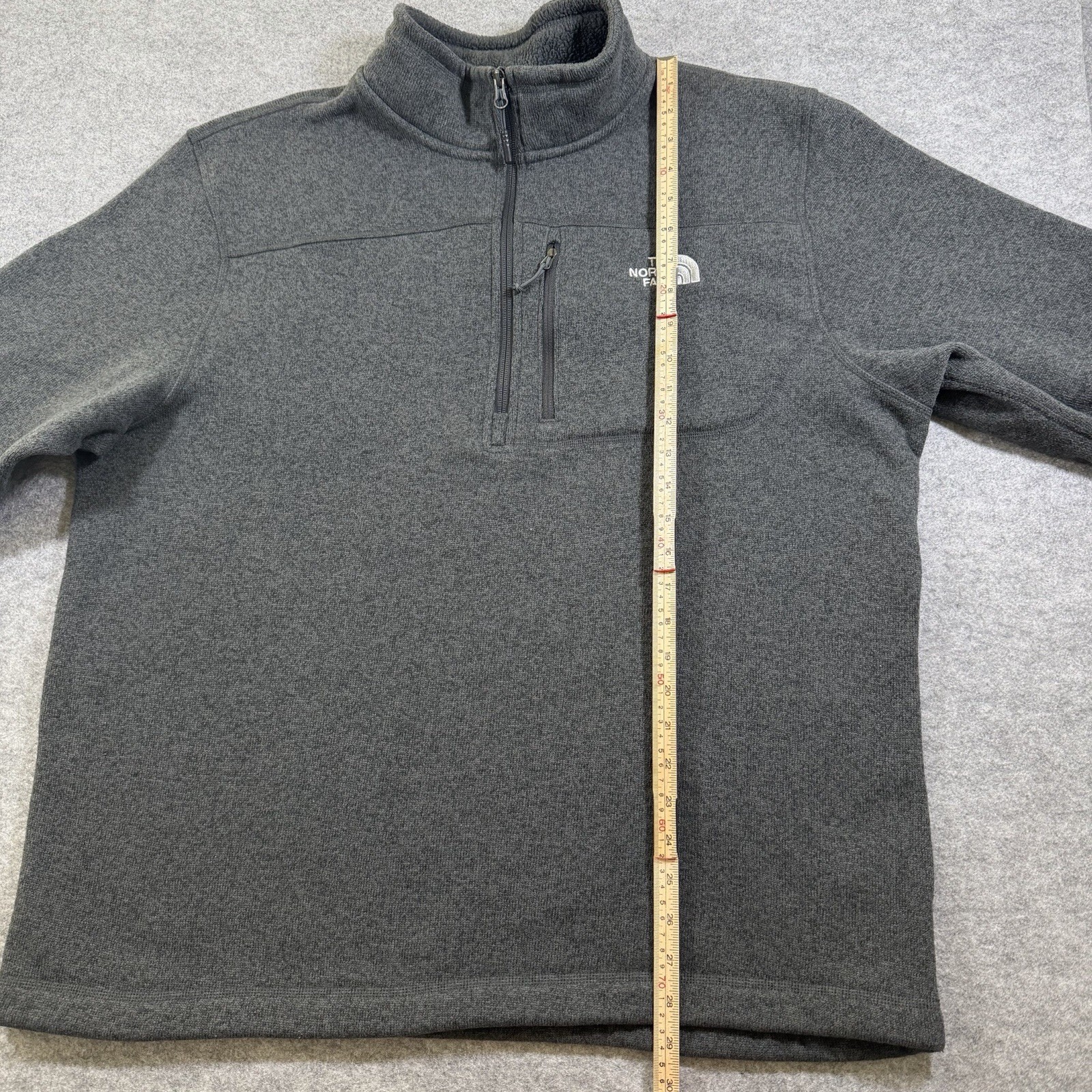 The North Face Gordon Lyons 1/4 Zip Fleece Mens 2XL Asphalt Gray Sweater Knit thumbnail 5