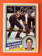 Topps 1984-85 Base Set Rookie Dave Andreychuk #17 Buffalo Sabres NHL Card. rookie card picture