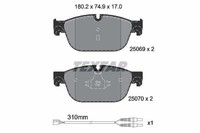 Textar 2506901 Bremsbelagsatz, Scheibenbremse FüR CitroËN Peugeot