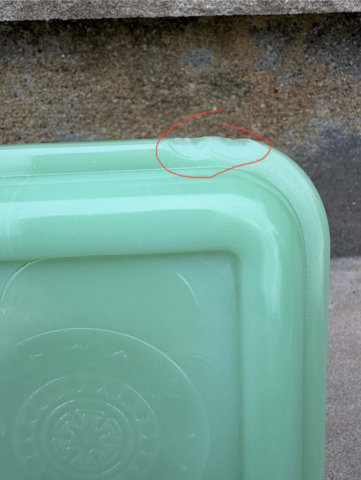 1930s Fire King Jadeite Refrigerator Dish Leftovers Green Philbe w/ Lid - Read