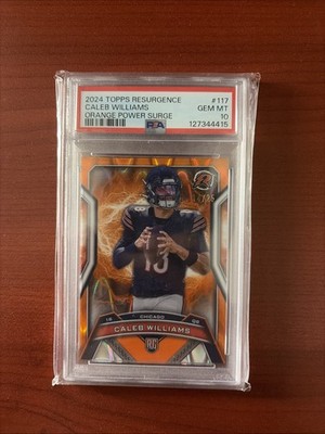 2024 Topps Resurgence Orange Caleb Williams Rookie /25 #117 PSA 10