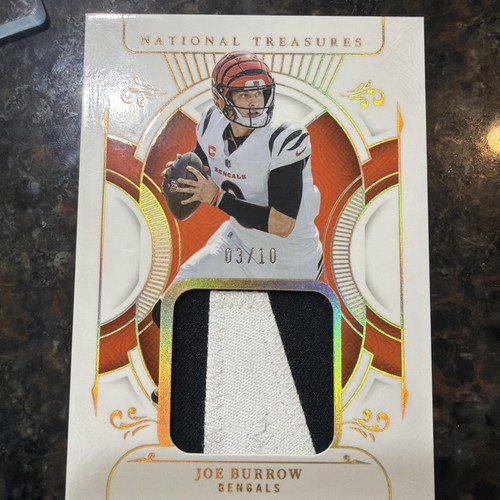 Joe Burrow #3 2025 Panini National Treasures Treasured Patch card