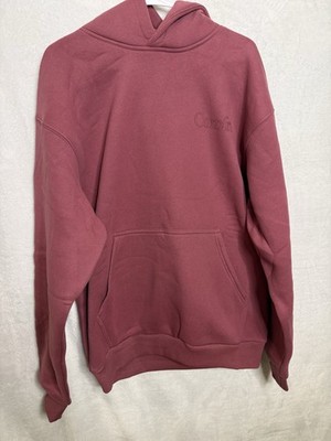 Comfrt Unisex Hoodie Berry L Solid Pullover Logo Hooded Pockets Long Sleeve