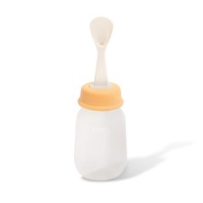 Pigeon Baby Weaning Spoon with Squeeze Bottle, 1 Count Pack of 1 , Clear