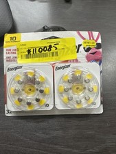 Energizer Hearing Aid Batteries Size 10, Yellow Tab, 32 Pack NEW