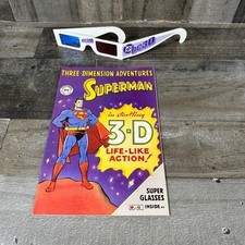 Three Dimension Adventures Superman 3-D Reprint 1997 W/ 3-D GLASSES