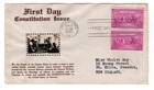 #798 Constitution Sesquicentennial 1937 FDC - Crosby to New Zealand
