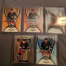 2025-26 UD Allure Parker Ford Red Rainbow Auto Black Orange #128 Rookie Jets (5)