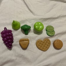 Lot Of 8 Pieces Plastic Fruits/Vegetables For Toy Kitchen Veggies Pretend Play