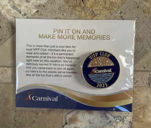 Carnival 2025 VIFP Club Cruise Line Ship Collectors Pin (Brand New in Package)