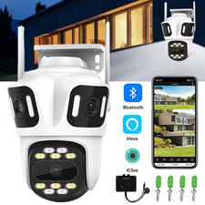6K Triple Lens CCTV IP Camera PTZ Wireless WiFi Outdoor Home Security Cam