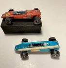 1969 Hot Wheels Redline Lotus Turbine Lot of 2 Metallic Red Aqua Hong Kong HK