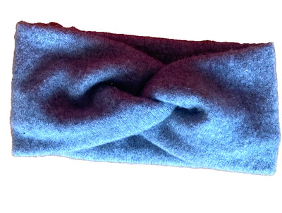 LEAVE YOUR HAT ON Bandana Stirnband  hellgrau 100% Kaschmir Cashmere NEU