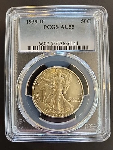 1939-D Walking Liberty Half Dollar PCGS AU55