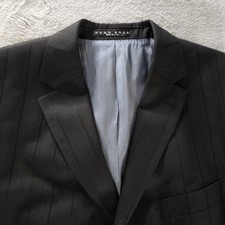 HUGO BOSS Black Label Rossellini Movie Blazer Mens 42R Wool Pinstriped 3 Button