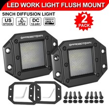 5 Cree Led Flush Mount Lights Diffusion-2x For Bumper Tailgate Off-road Utv Atv