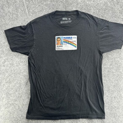 Superbad Shirt Mens Medium Black Ripple Junction McLovin Hawaii ID Graphic Tee