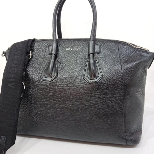 GIVENCHY Antigona 2way Tote Black Leather Shoulder Bag A4