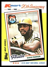 Dave Parker 1982 Topps Kmart 20th Anniversary AL & NL MVP's #34 Pirates MLB READ