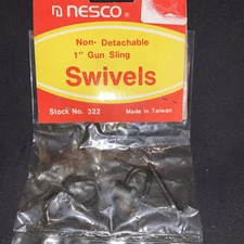 Vintage NESCO “NON”-detachable 1 inch gun sling swivels Circa 1980’s New