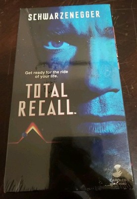 Vintage Arnold Schwarzenegger Total Recall VHS Tape Movie 1990 New Sealed Z1