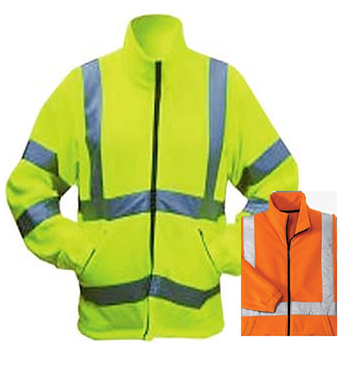 EN471 FLEECE JACKET REFLECTIVE Class 3 HIGH VISIBILITY Coat Orange or