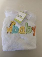 Baby Starters Giraffe Baby 30" x 40" Fleece White Security Blanket Lovey NWT
