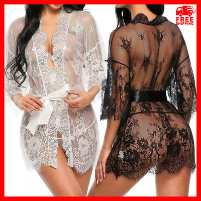 Lenceria Para Mujer Pijama Babydoll Ropa De Dormir Interior Bata De Seda Sexy